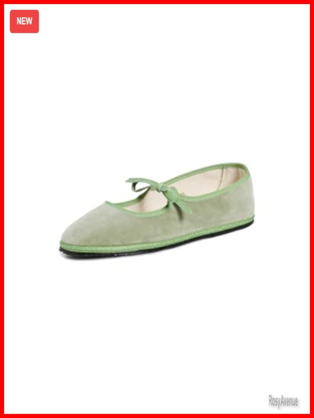 Mary Jane Velvet Flats Grosgrain Bow Round Toe Pull-On Comfort